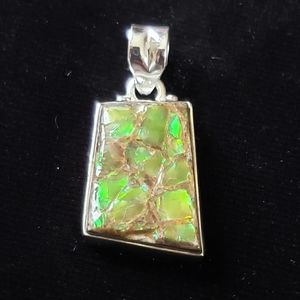 ☆EXTREMELY RARE☆ AMMOLITE PENDANT!! STERLING SILVER